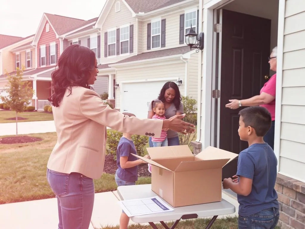 Family unpacking moving boxes inside a new Northern Virginia home