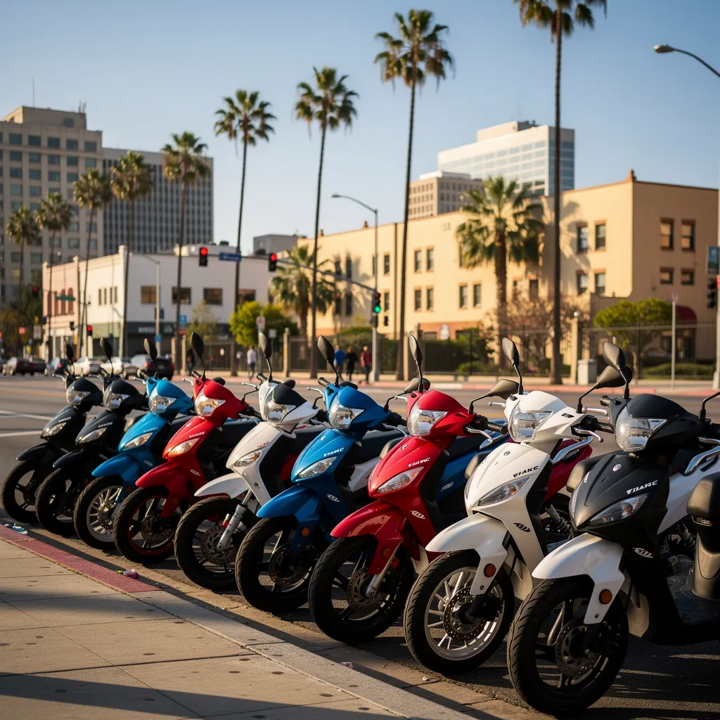 Gas scooters are a very affordable transportation option for Los Angeles riders; Gas scooters deliver