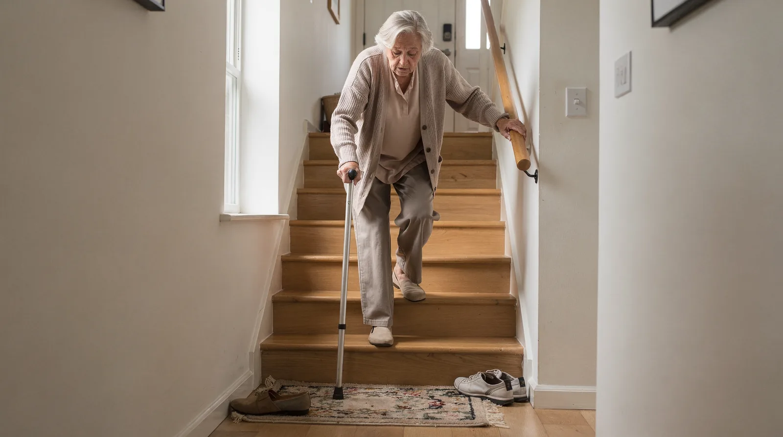 A cluttered or unsafe-looking home is often explained by an underlying mobility issue rather than