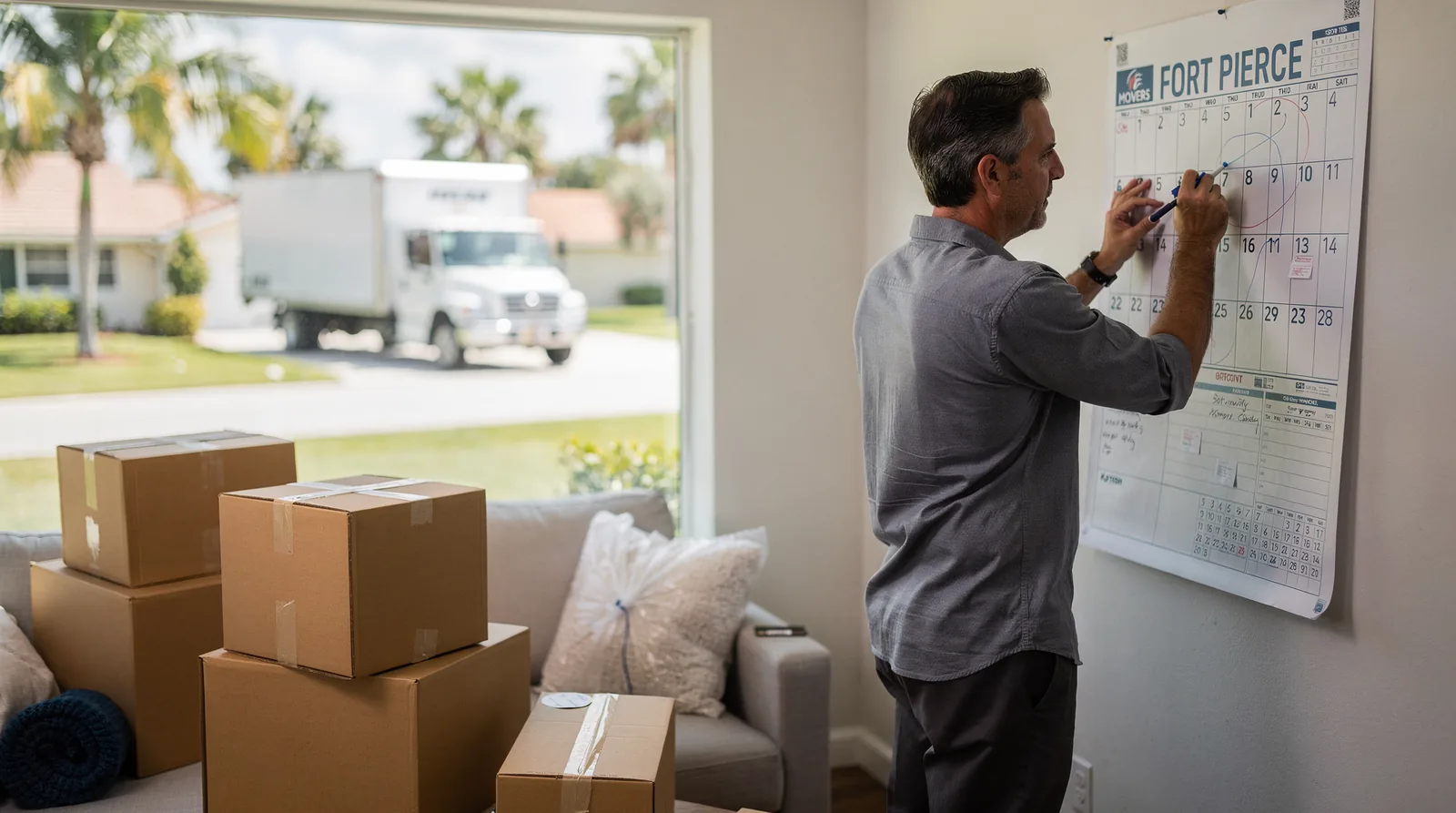 Homeowners and renters should give a moving company four to six weeks notice before