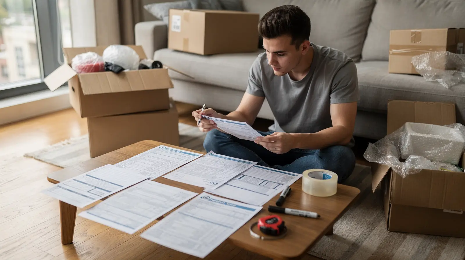 An on-site visual estimate helps determine the exact cost of a move based