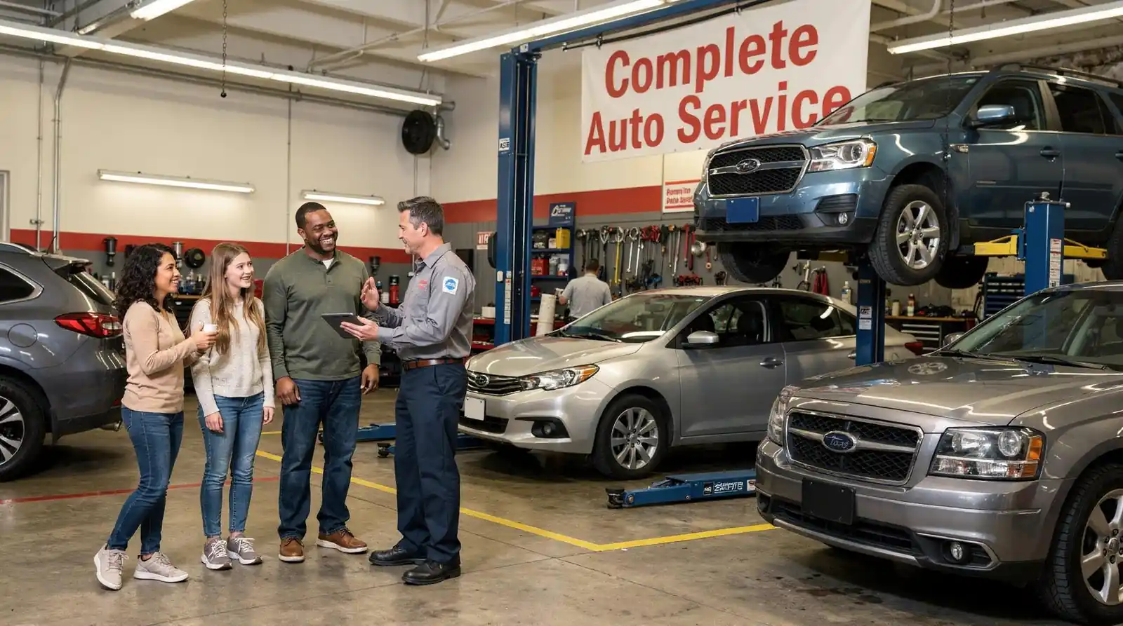 Drivers can walk in for a timing chain check with no appointment necessary.; Customers consistently
