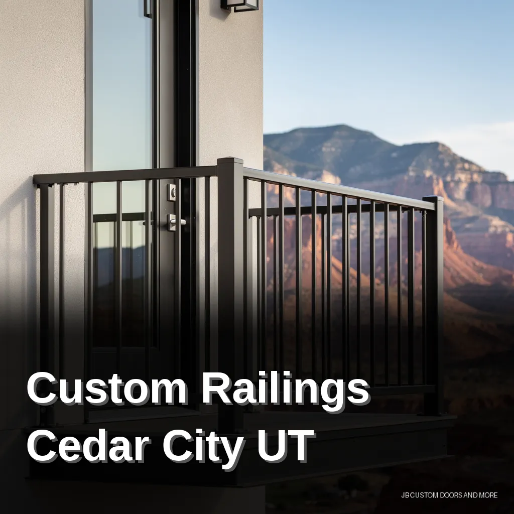 Custom metal balcony railing enhancing outdoor space in Cedar City, UT