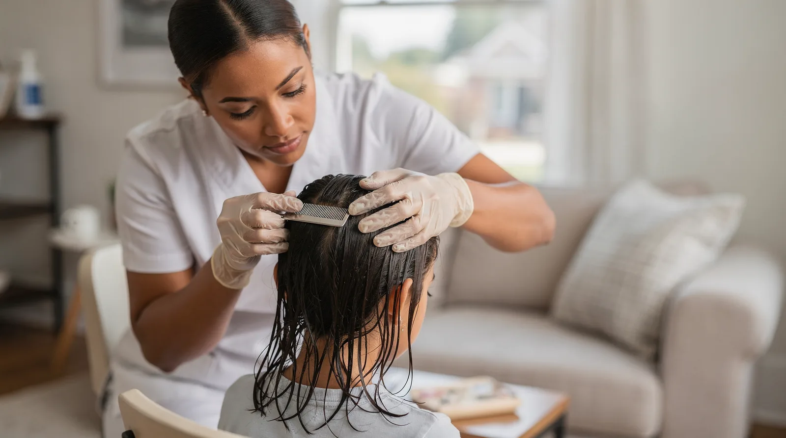 Every in-home treatment includes a professional lice care package at no extra cost.; Treatment