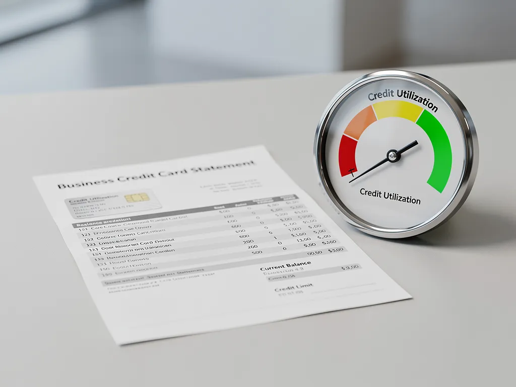Gauge-style dial showing a revolving credit balance near versus below its limit