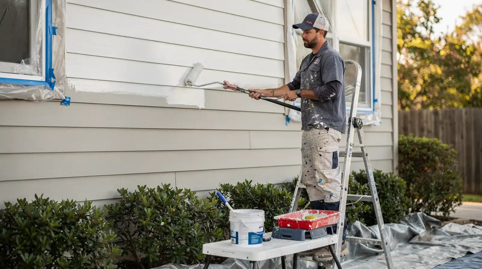 Pressure washing is a non-negotiable first step before any exterior painting in Florida.; Florida homes