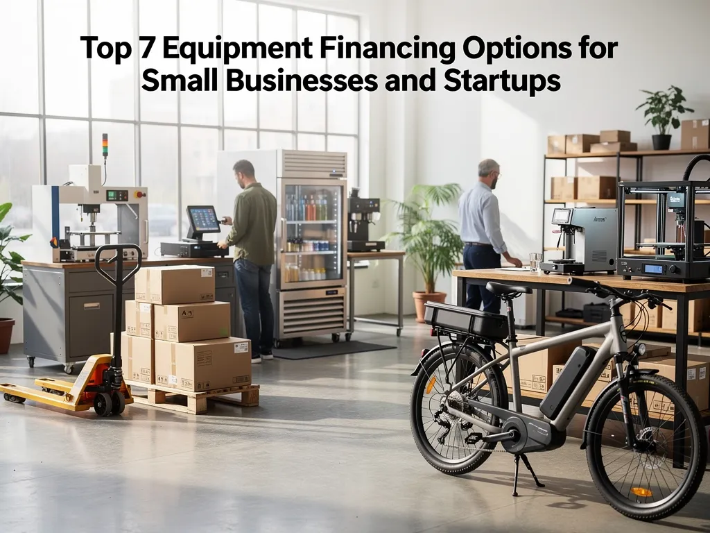 Checklist comparing equipment loans, leasing, and alternative financing methods