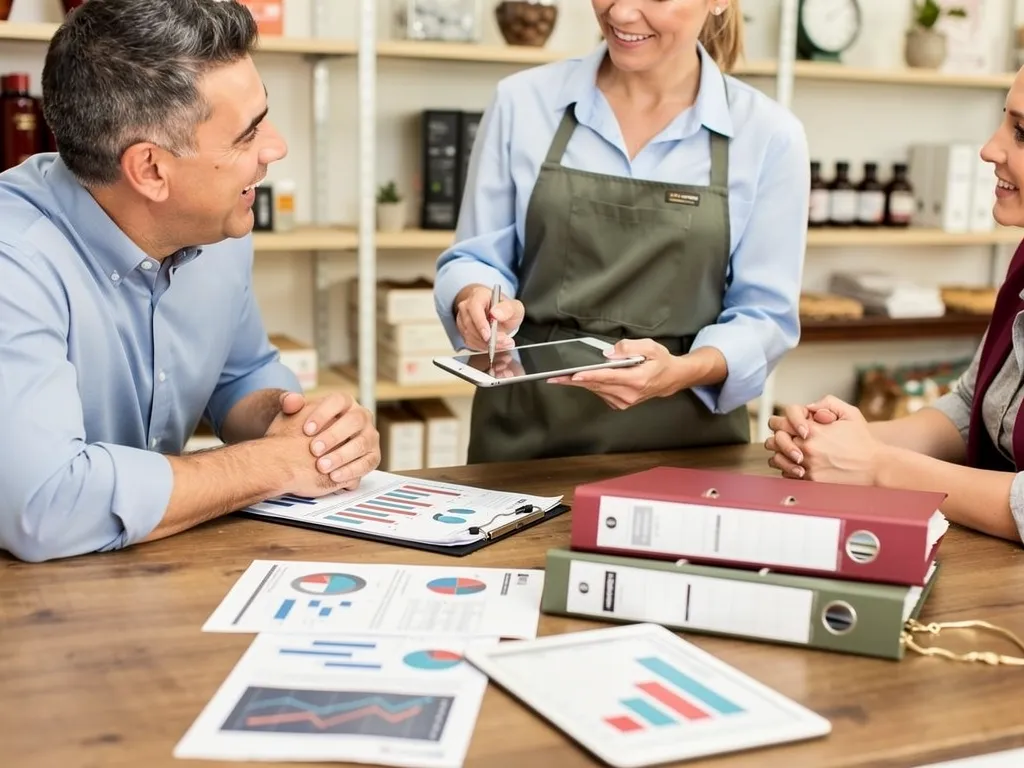 Business owner shaking hands with an advisor after a funding consultation