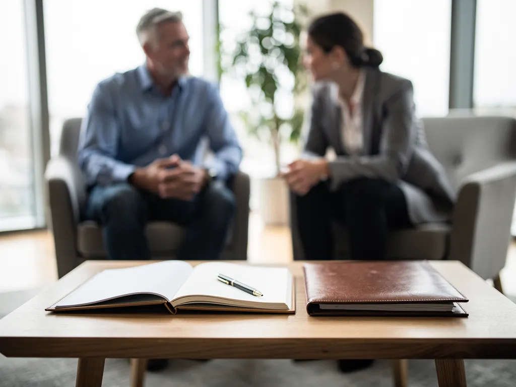Coach and client rehearsing negotiation language together