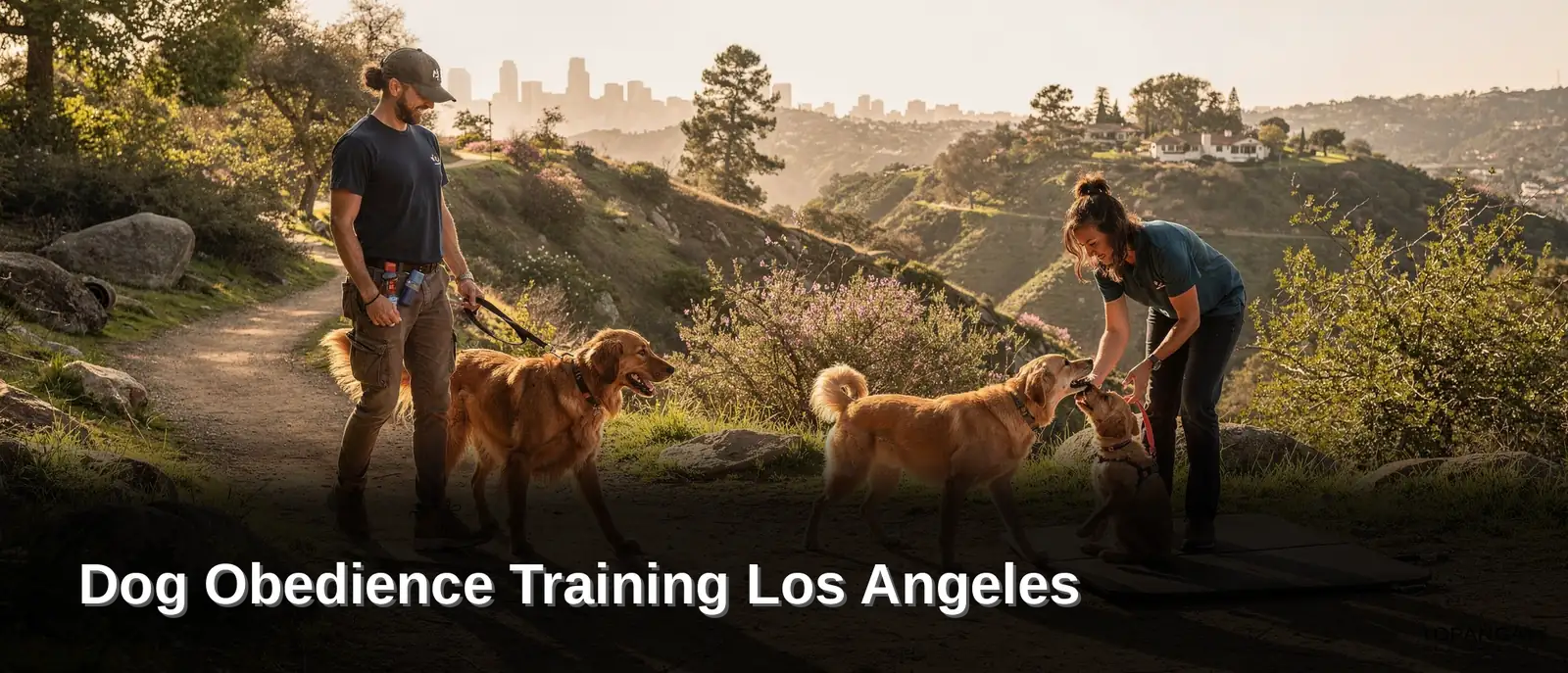LA obedience programs commonly address issues such as leash pulling, barking, jumping, and destructive chewing