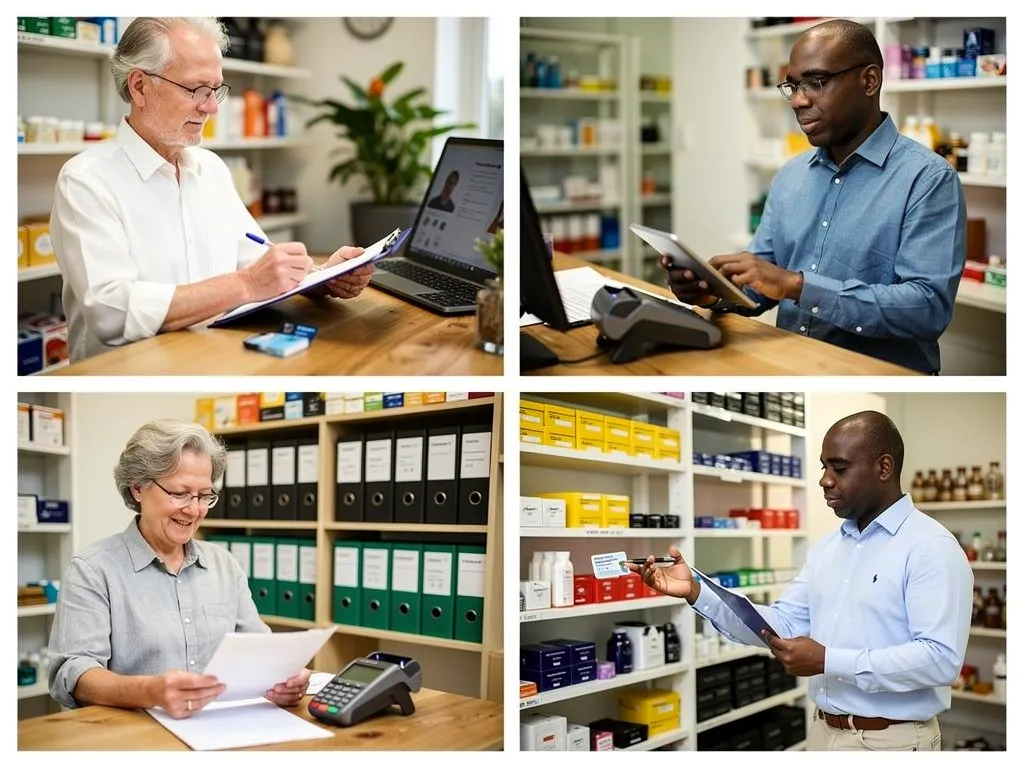 Business owner reviewing equipment financing application with a lender