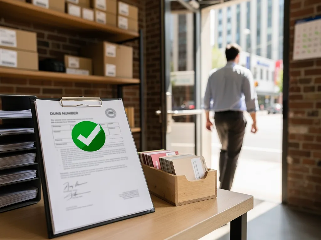 Business owner updating company records after registration is approved