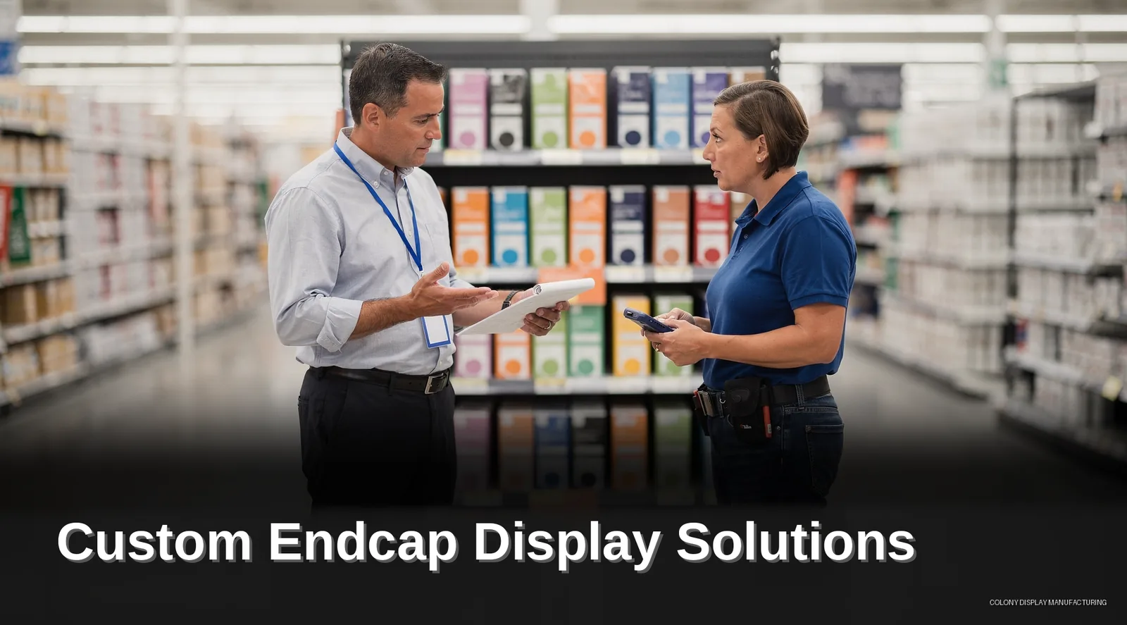 Colony Display designs, engineers, prototypes, and manufactures custom endcap and point-of-purchase fixtures, giving buyers