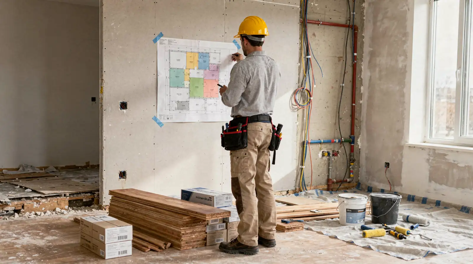 A proper kitchen installation sequence starts with the foundation and structural framework before any finishes