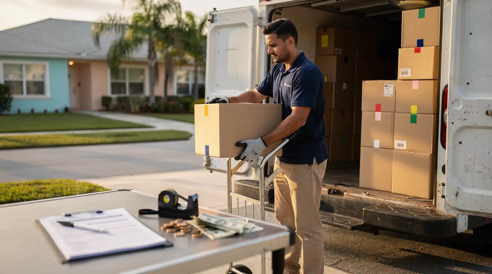 Hourly moving labor quotes in Fort Pierce commonly include a two-person crew for a set