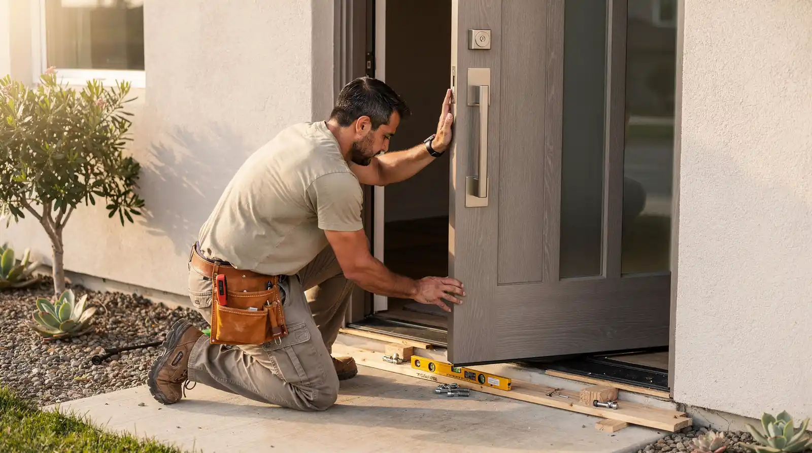 The typical time for professional interior door replacement is only a few hours per home