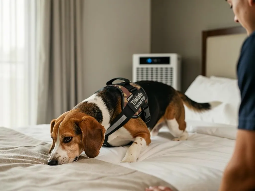 What makes bed bug detection dogs more effective than traditional inspection methods