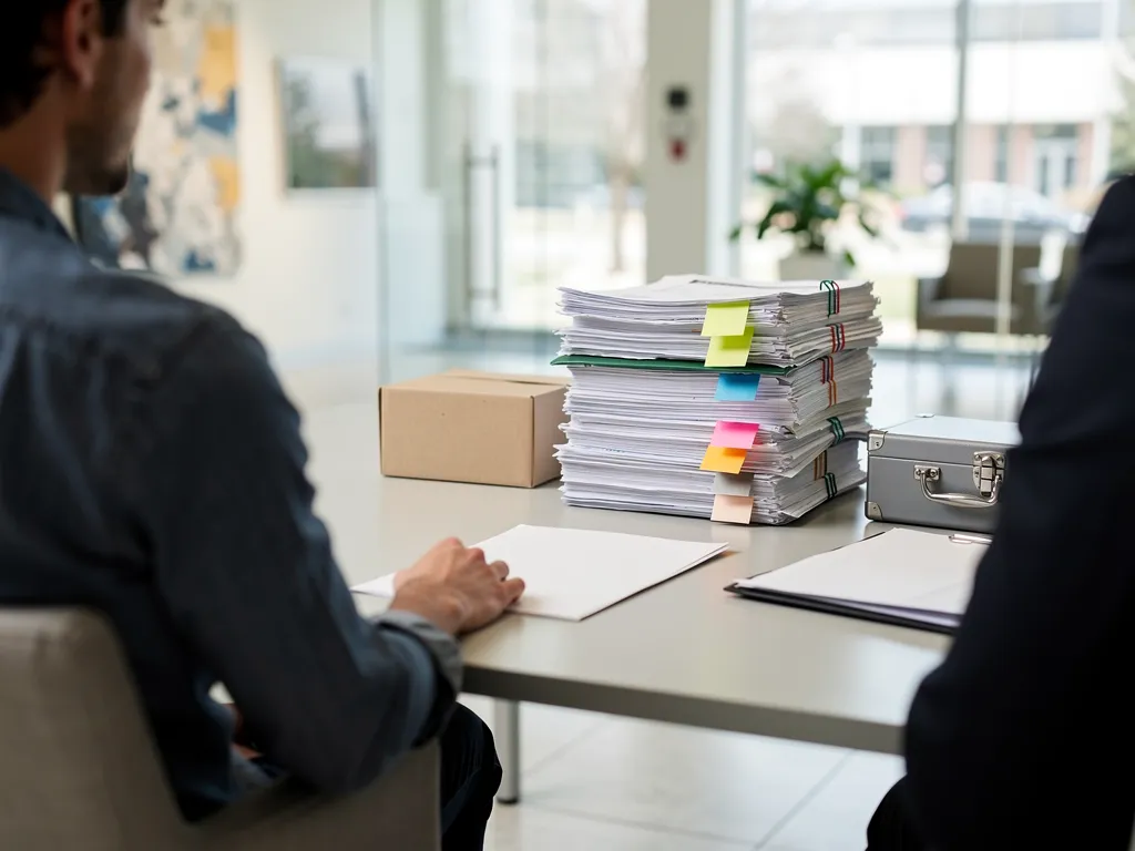 Startup founder reviewing loan denial due to lack of tax return history
