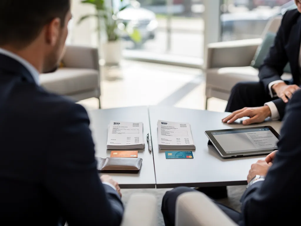 Business owner managing dedicated bank account to build credit history