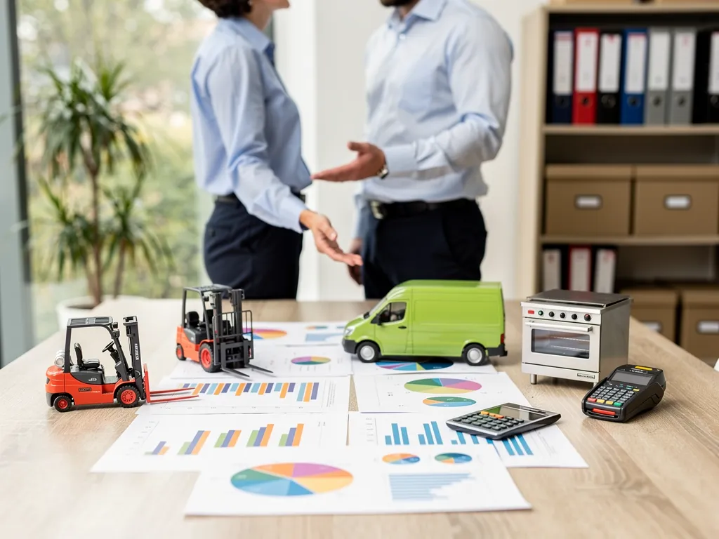 Calculator and tax documents illustrating Section 179 depreciation savings