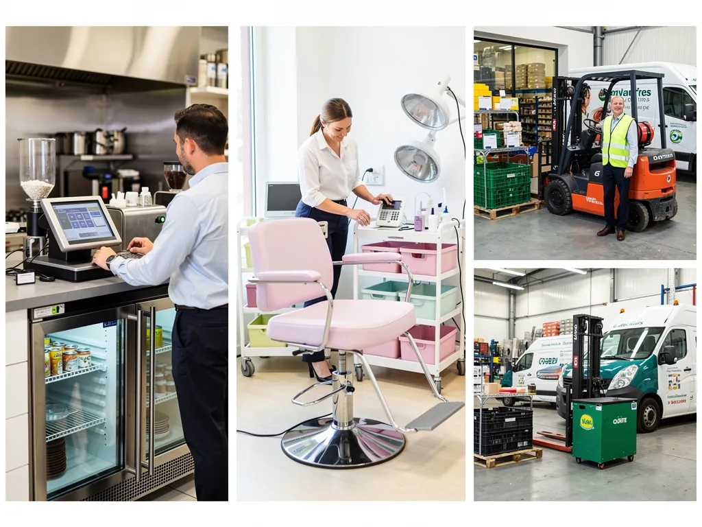 Construction, medical, and IT equipment representing diverse industry financing needs