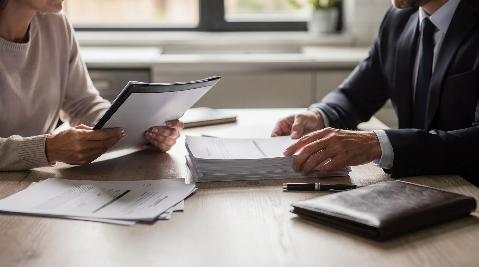 Reviewing property damage documentation and repair estimates during an insurance appraisal