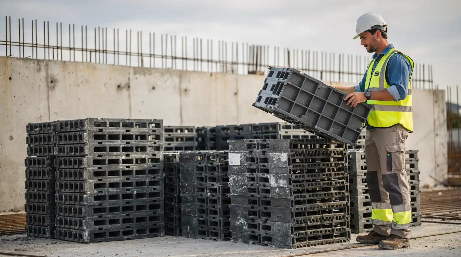 Switching to reusable plastic formwork sheets can reduce material costs by up to 70–80%.; Plastic Switching to reusable plastic formwork sheets can reduce material costs by up to 70–80%.; Plastic