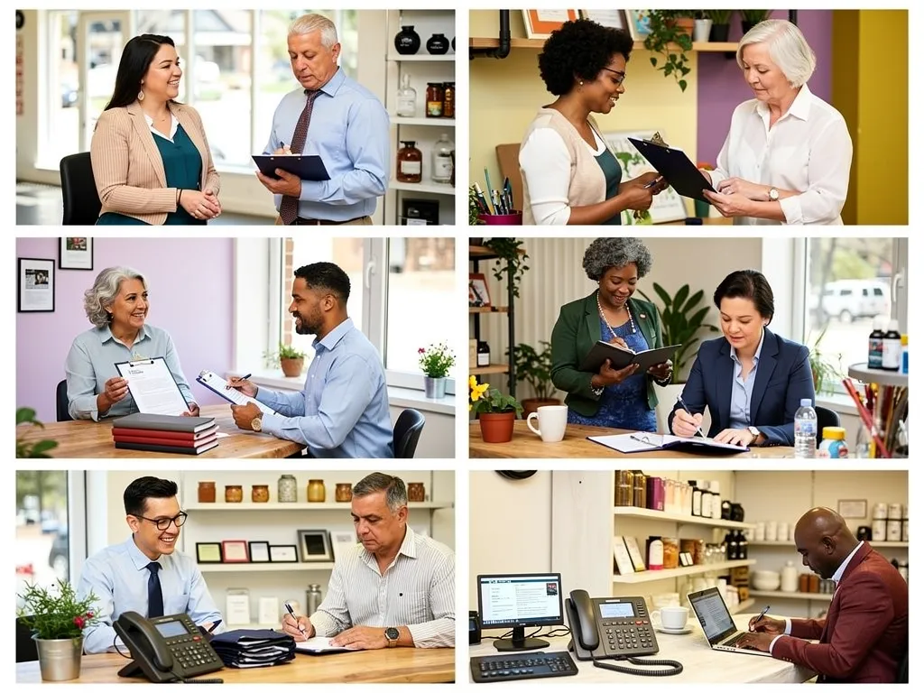 Numbered roadmap of six phases to build business credit