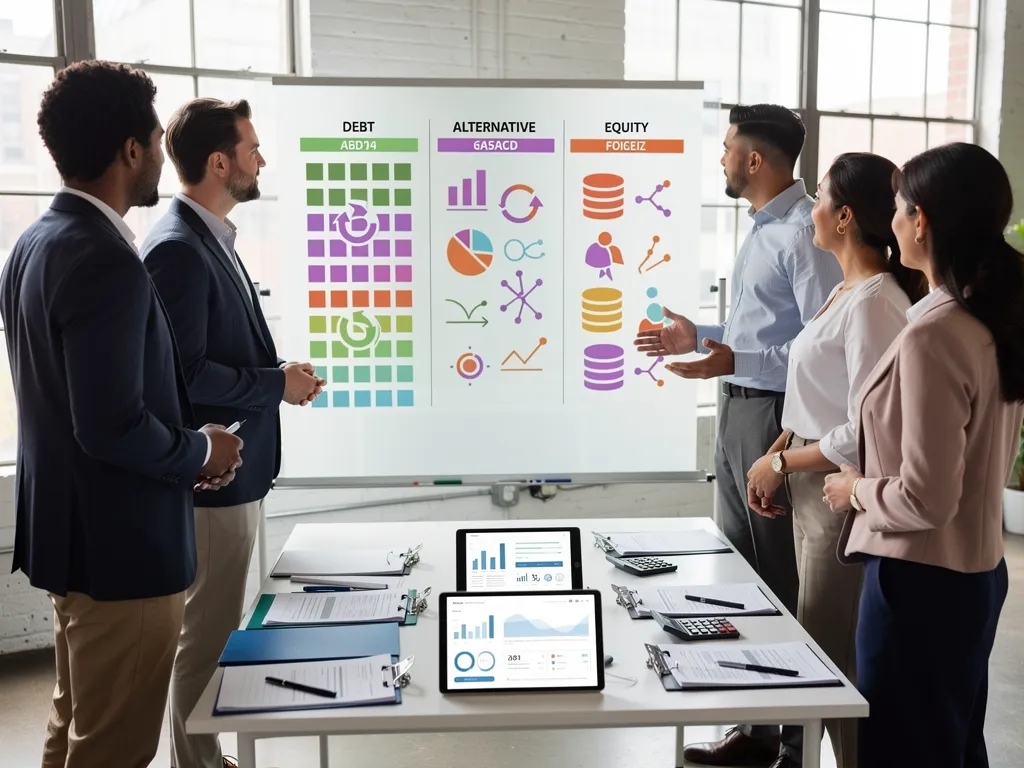 Business owner organizing financial statements and tax documents before applying