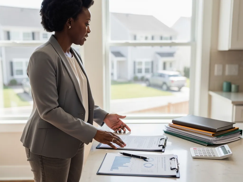 Portrait of a real estate expert advising a homeowner