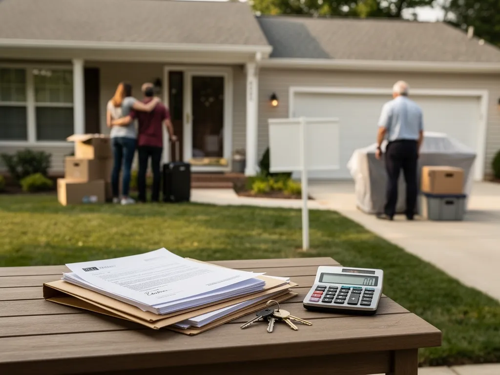 Foreclosure notice and inherited home documents representing urgent sale triggers