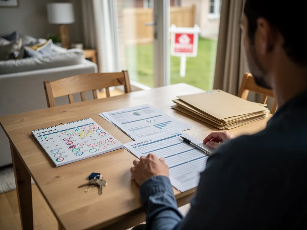 Homeowner comparing closing timelines and offers side by side