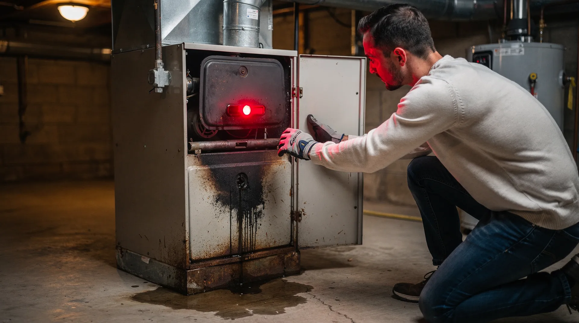 A furnace that produces air barely warmer than the outdoor temperature is a serious sign