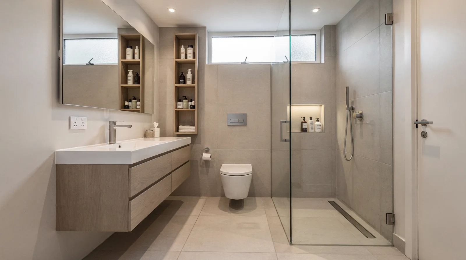 Even a generously sized bathroom can feel cramped if the layout is poorly configured, as