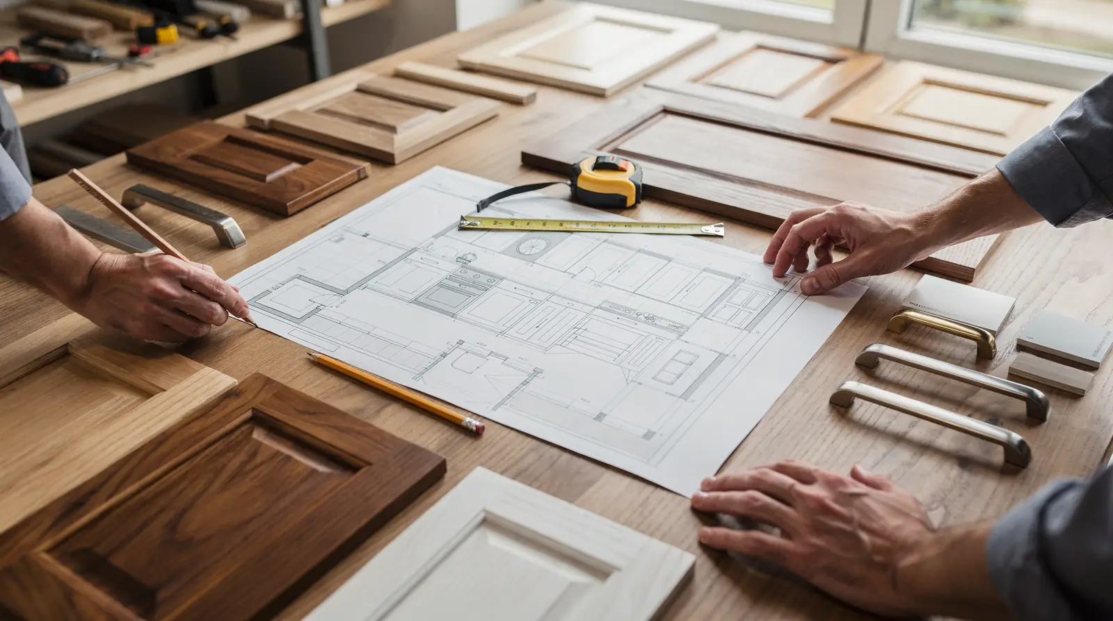 Cabinetry projects follow a defined three-step approach covering consultation, planning, and execution to keep timelines