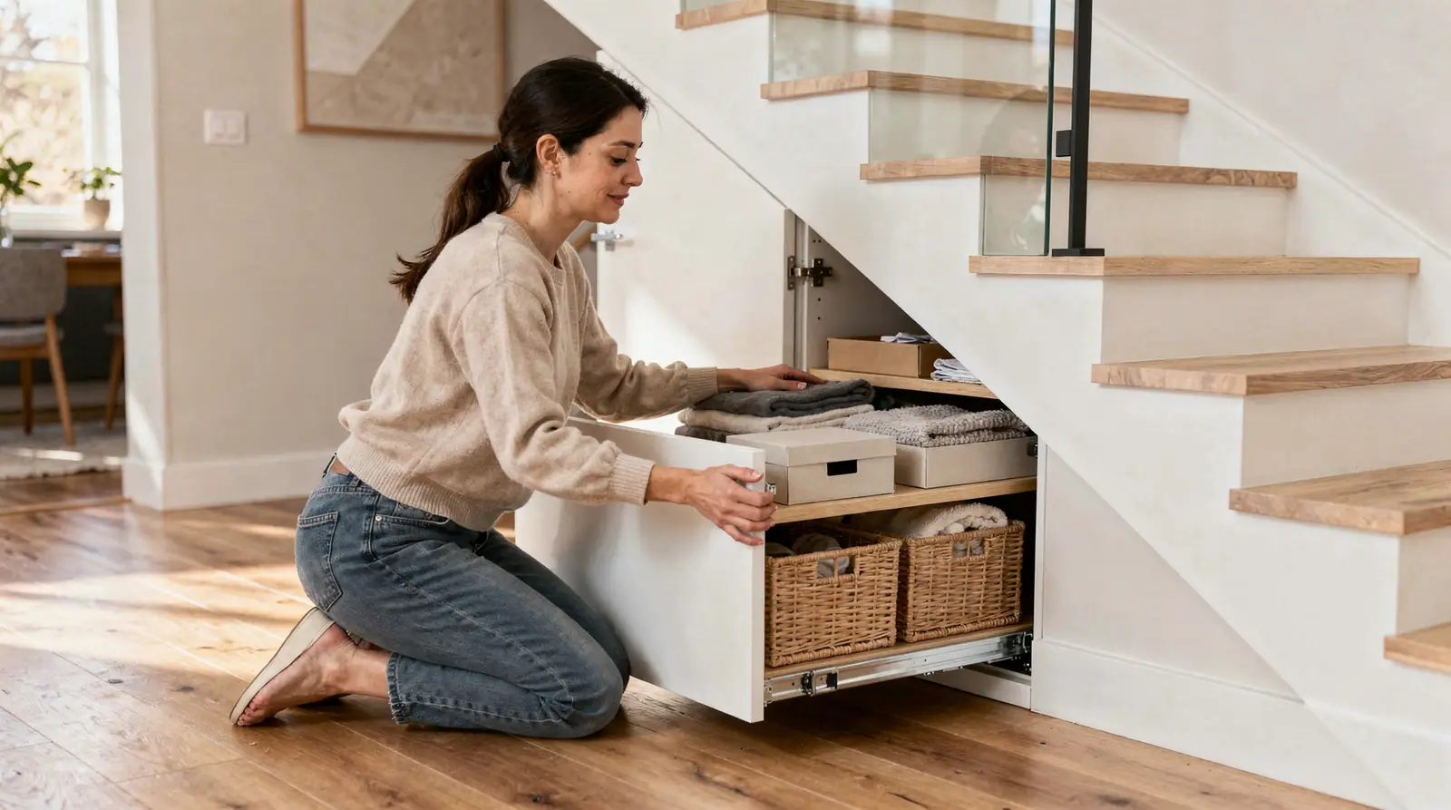 Odd leftover spaces such as jutting walls or hallway ends are common problem areas