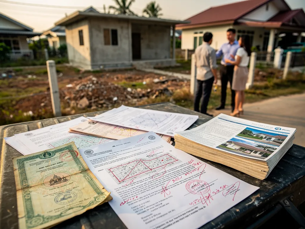 Chanote land title deed checked for liens, boundaries and ownership risks