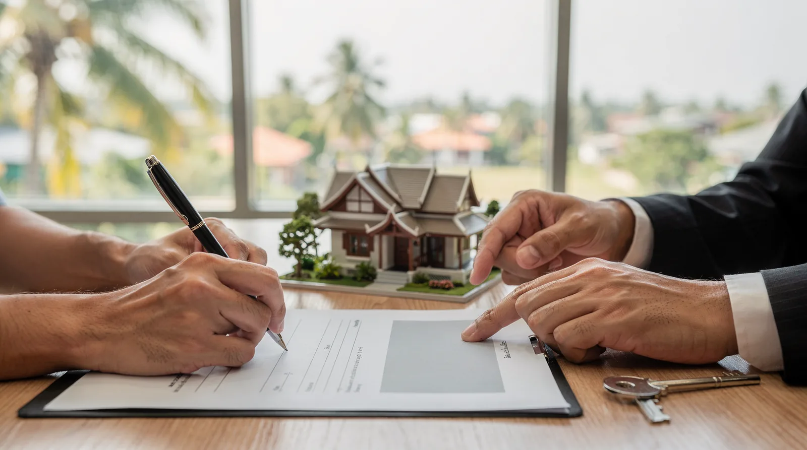Reviewing a Thai property purchase contract and funding documents