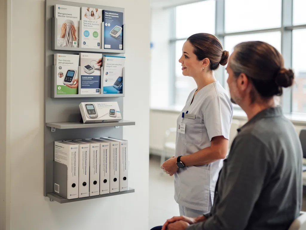 Patient consulting a healthcare provider about TENS treatment guidance