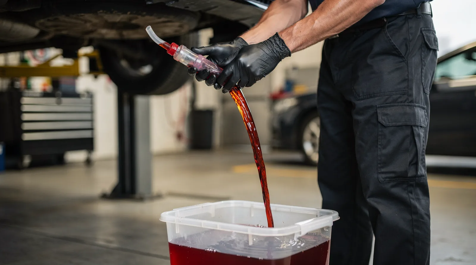 A fluid change service replaces old transmission fluid to keep gears shifting smoothly, addressing everyday