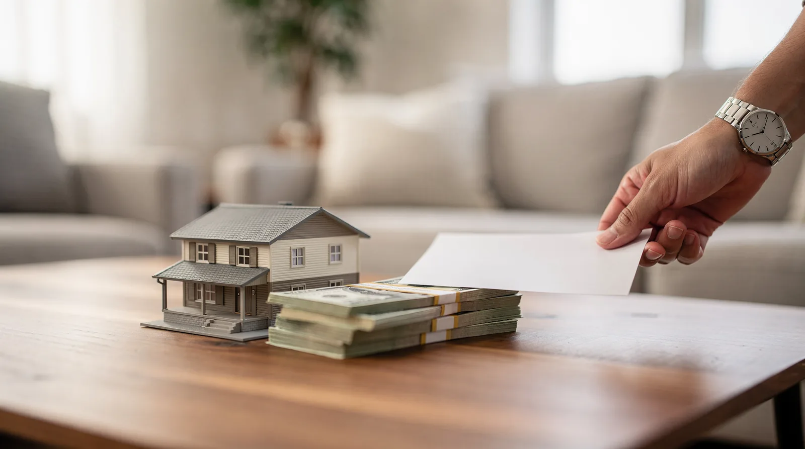 Cash sale closing documents signed in Middleborough, MA