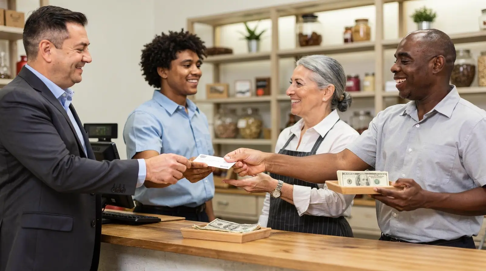 A lender hands over a lump sum of capital upfront, then collects repayment as