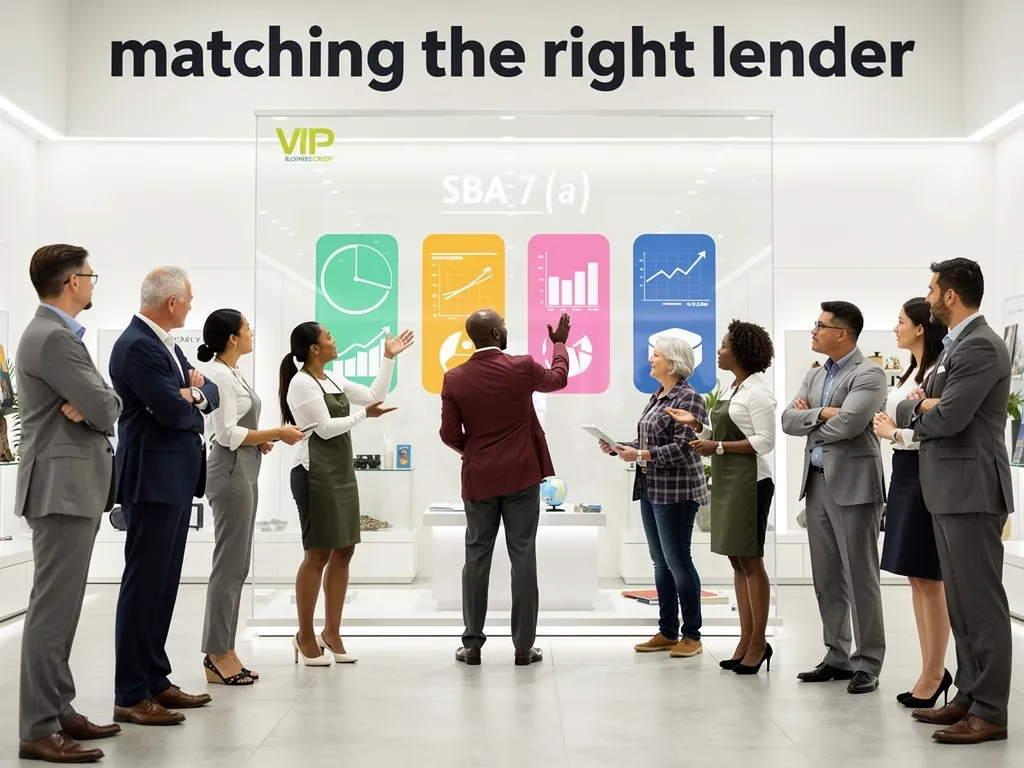 Advisor matching a business owner to SBA-approved lenders