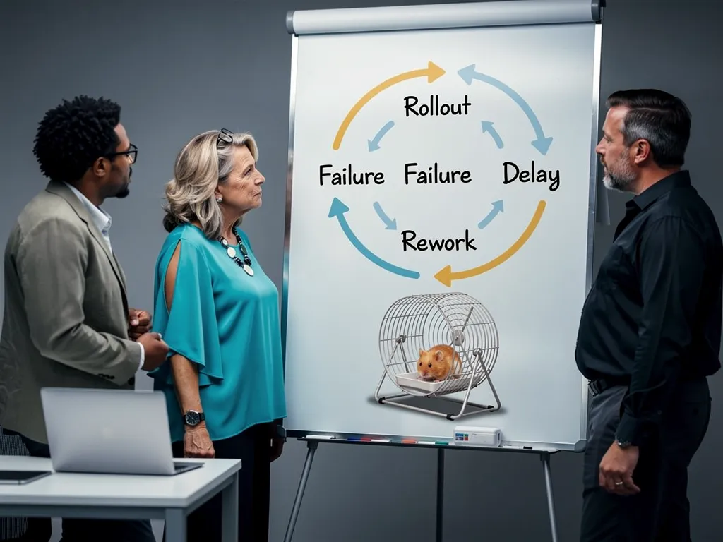 Team stuck repeating the same failed rollout cycle