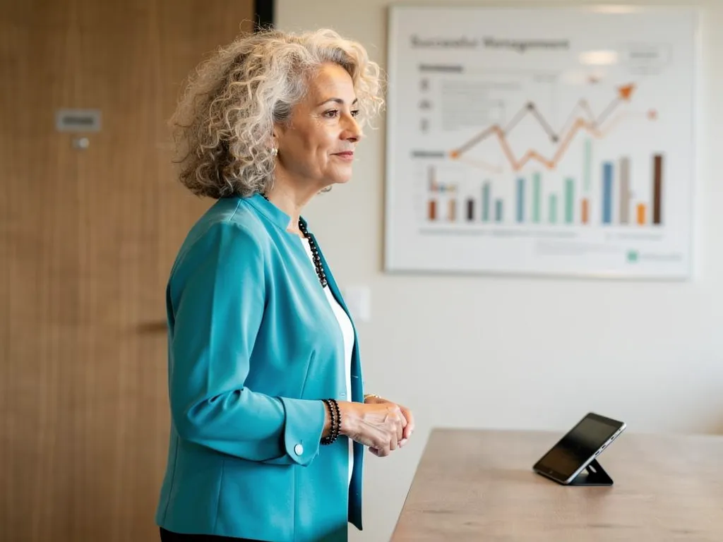 Business leader confidently steering a successful change program forward