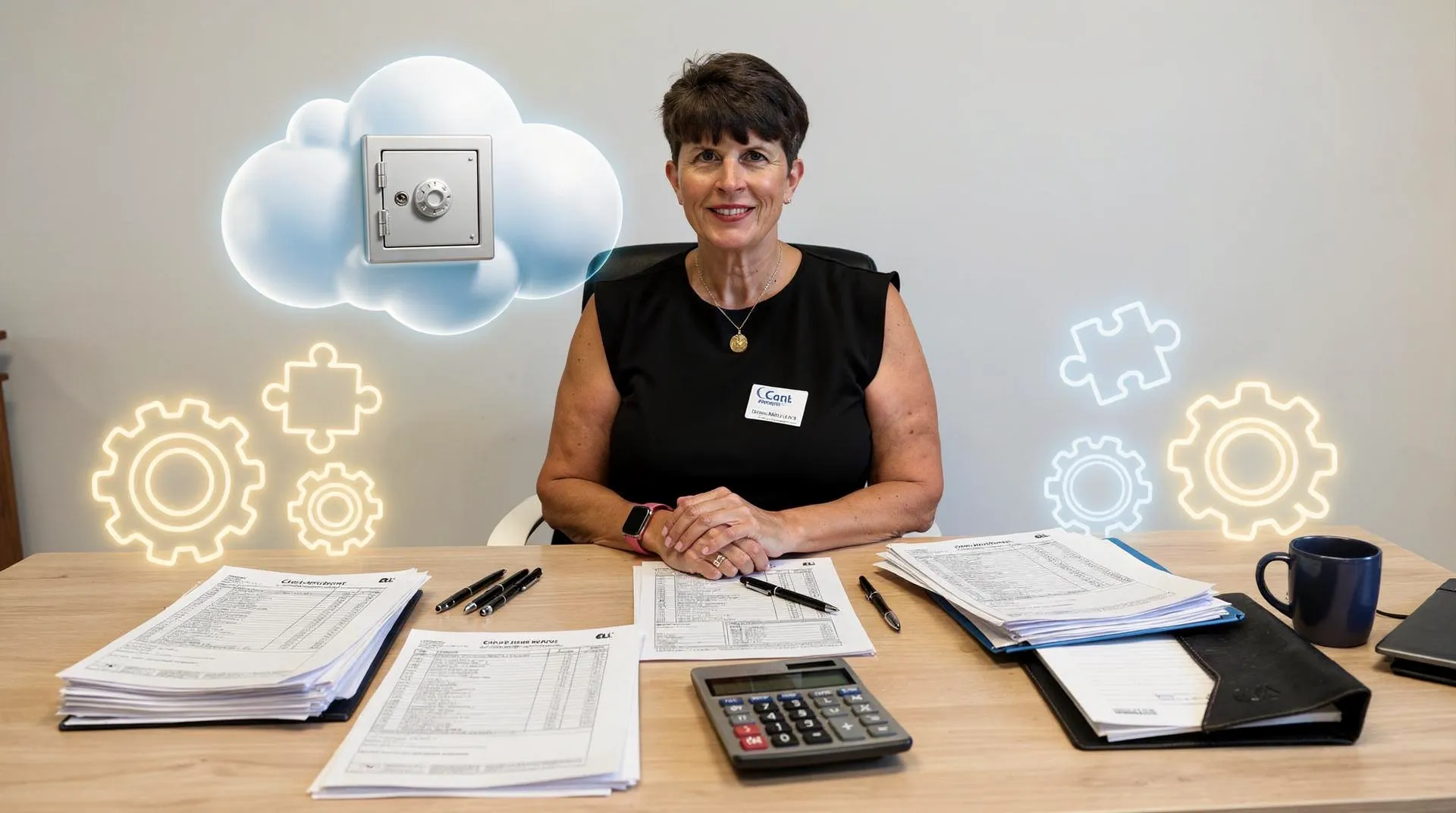 Cloud bookkeeping provides bank-level security with offsite data storage, protecting against natural disasters