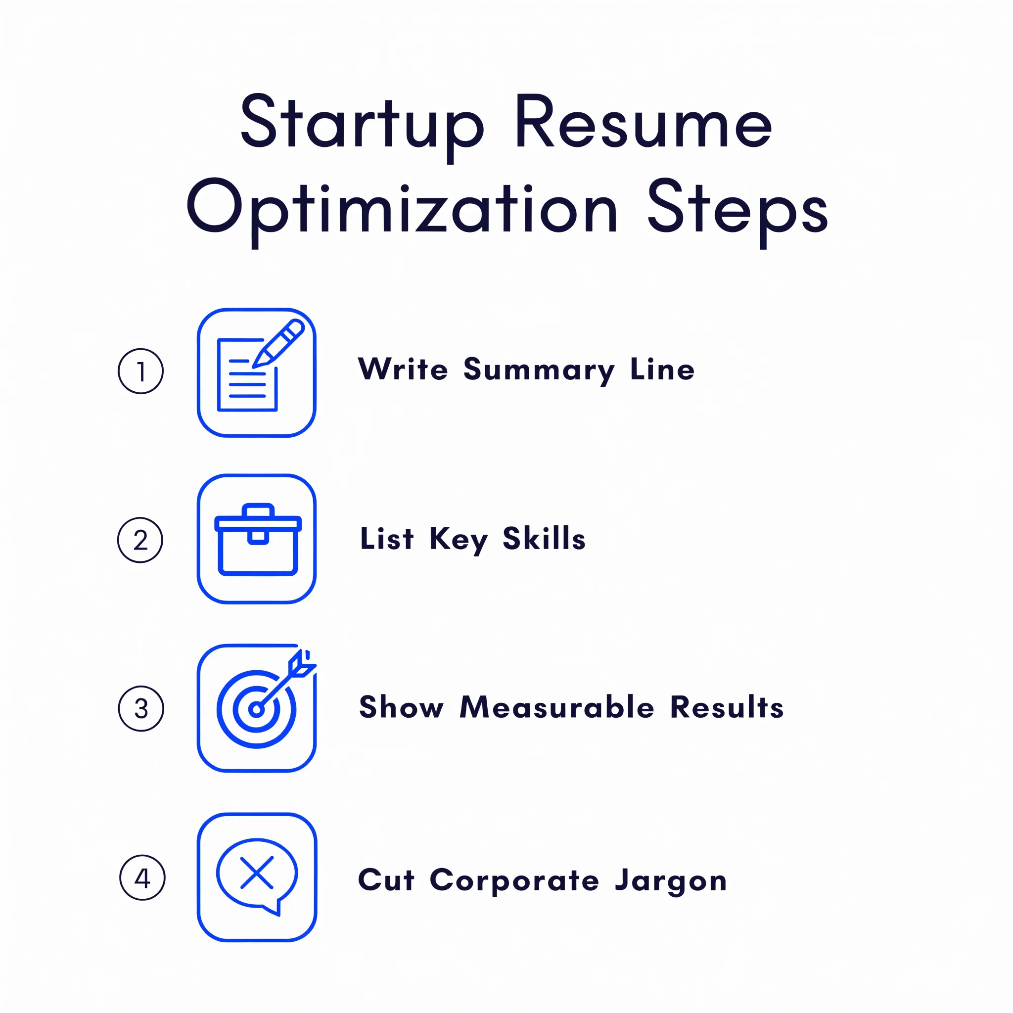 Startup Resume Optimization for Tech Roles 3 Candidate rewriting resume bullets with measurable startup outcomes