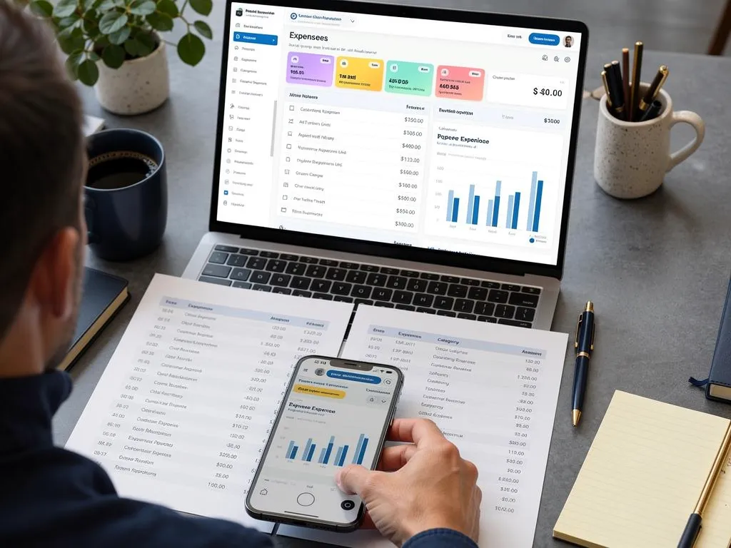 Checking expense category labels on a receipt-scanning dashboard