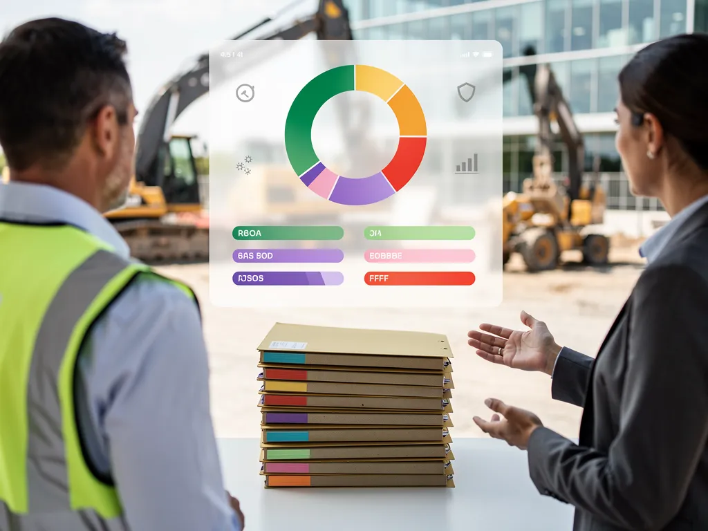 Business credit advisor reviewing a contractor's credit gap analysis and score report