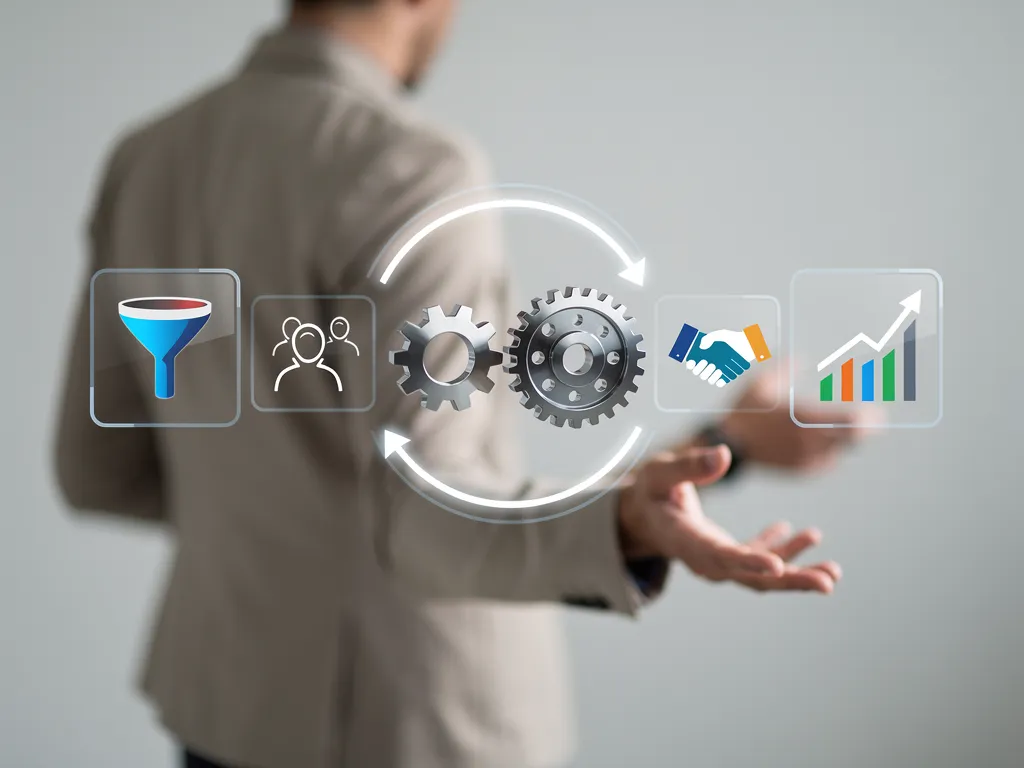 Feedback loop diagram connecting marketing campaigns to closed sales deals